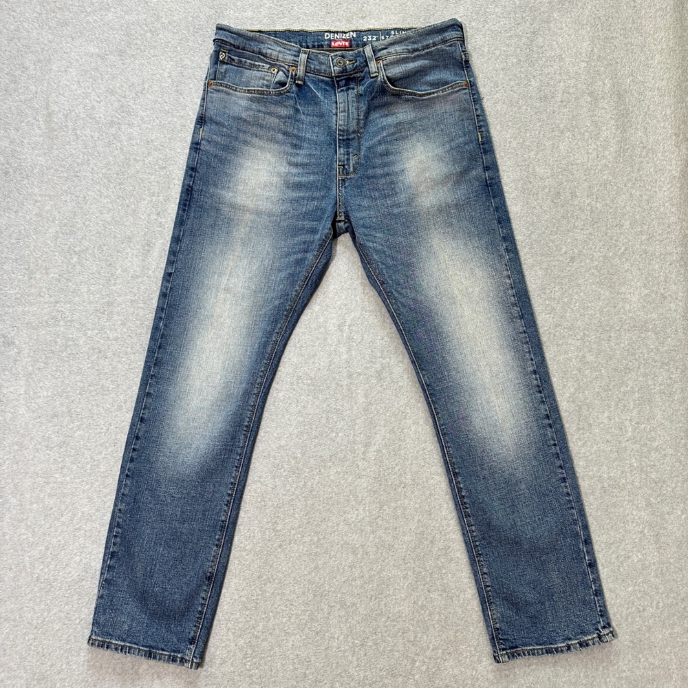 Denizen Levis Mens Jeans 34x30 Blue 232 Slim Straight Med Wash Everyday Workwear